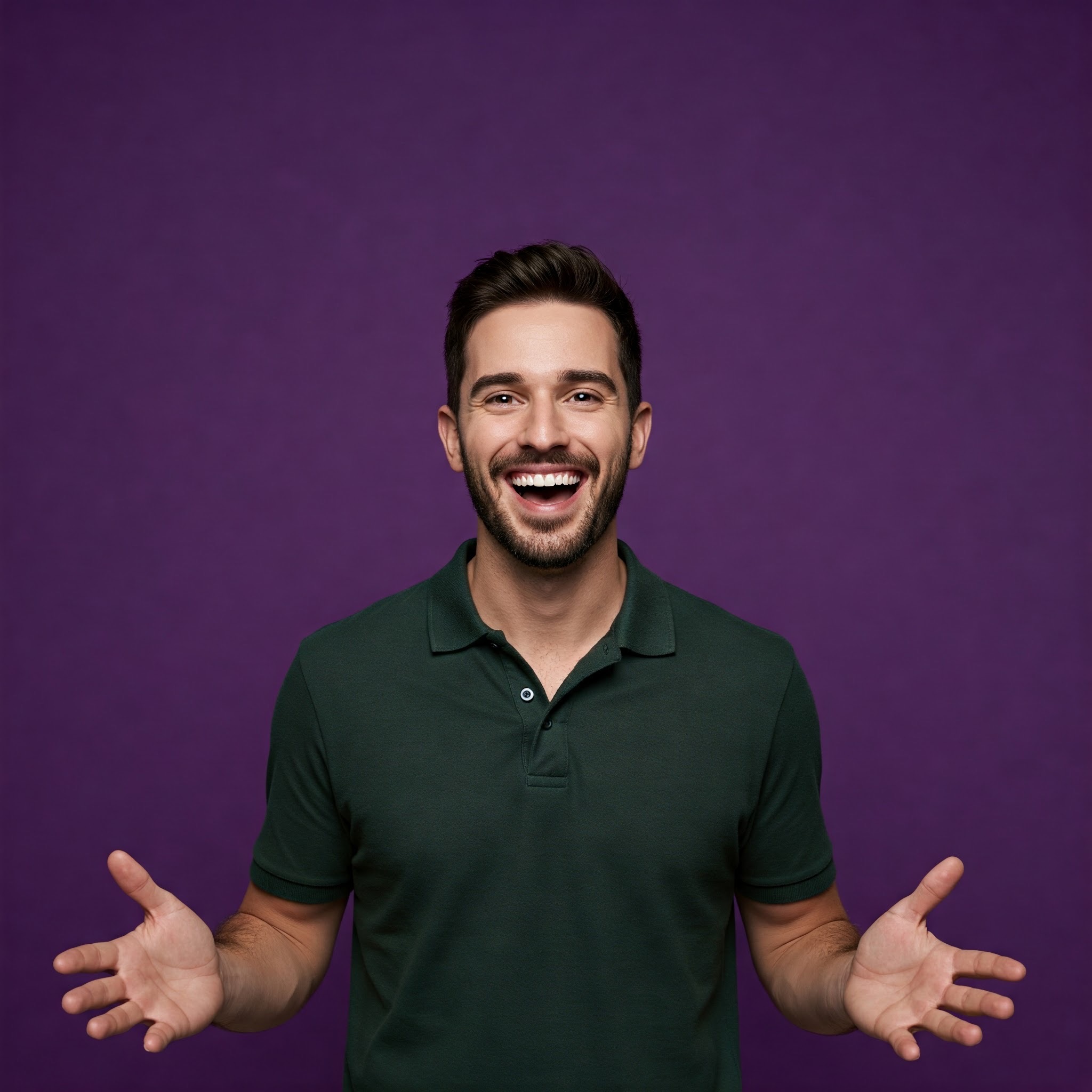 photo of Cheerful Man with Open Arms